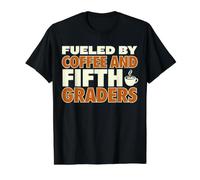 Fueled By Coffee and Fifth Graders Teacher Value Graphic T-Shirt, Men, Black, XL