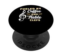 Fueled By Coffee And Treble Clefs Music Teacher PopSockets Adhesive PopGrip