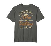 Fueled by Coffee and Triathlons Triathlete Bike Triathlon T-Shirt