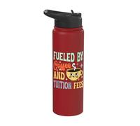 Fueled By Coffee and Tuition Fees College Parent Empty Nest Stainless Steel Insulated Water Bottle