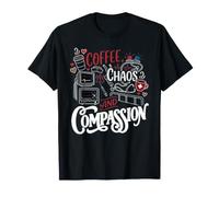 Fueled By Coffee Chaos Compassion Night Shift ICU Nurse T-Shirt