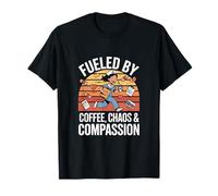 Fueled by Coffee Chaos Compassion Nurse Life T-Shirt