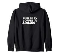 FUELED BY COFFEE & CHAOS DESIGN SELF ENERGY AWARENESS Zip Hoodie