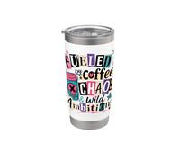 Fueled by Coffee Chaos Wild Ambitions Collage Stainless Steel Insulated Tumbler