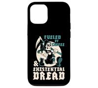 Fueled by Coffee & Existential Dread Vintage Cartoon Reaper Case for iPhone 12/12 Pro