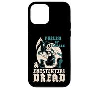 Fueled by Coffee & Existential Dread Vintage Cartoon Reaper Case for iPhone 12 mini