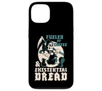 Fueled by Coffee & Existential Dread Vintage Cartoon Reaper Case for iPhone 13