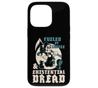 Fueled by Coffee & Existential Dread Vintage Cartoon Reaper Case for iPhone 13 Pro