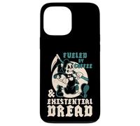Fueled by Coffee & Existential Dread Vintage Cartoon Reaper Case for iPhone 13 Pro Max