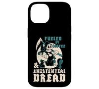 Fueled by Coffee & Existential Dread Vintage Cartoon Reaper Case for iPhone 14