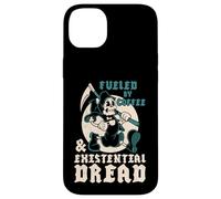 Fueled by Coffee & Existential Dread Vintage Cartoon Reaper Case for iPhone 14 Plus
