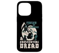 Fueled by Coffee & Existential Dread Vintage Cartoon Reaper Case for iPhone 14 Pro Max