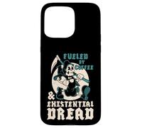 Fueled by Coffee & Existential Dread Vintage Cartoon Reaper Case for iPhone 15 Pro Max