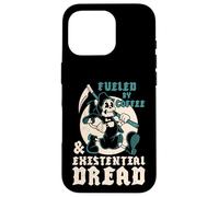 Fueled by Coffee & Existential Dread Vintage Cartoon Reaper Case for iPhone 16 Pro