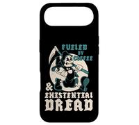 Fueled by Coffee & Existential Dread Vintage Cartoon Reaper Case for iPhone Air