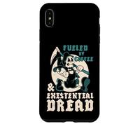 Fueled by Coffee & Existential Dread Vintage Cartoon Reaper Case for iPhone XS Max