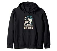 Fueled by Coffee & Existential Dread Vintage Cartoon Reaper Zip Hoodie
