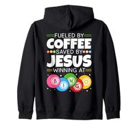 Fueled by Coffee Saved By Jesus Winning At Bingo Player Zip Hoodie