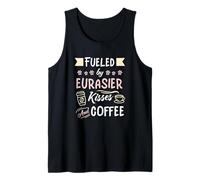 Fueled by Eurasier Kisses and Coffee Funny Dog Mom Tank Top