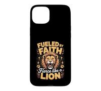 Fueled by Faith Fierce Like a Lion Case for iPhone 15 Plus