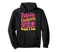 Fueled By Feminine Coffee Women Equality Feminism Feminist Pullover Hoodie