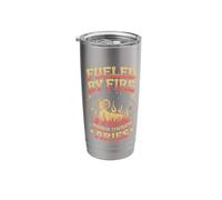Fueled By Fire Born Under Aries Zodiac Sign Stainless Steel Insulated Tumbler