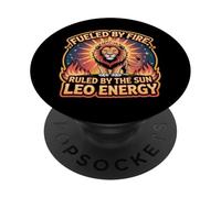 Fueled by Fire Ruled by Sun Powerful Leo Season Astrology PopSockets Adhesive PopGrip