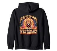 Fueled by Fire Ruled by Sun Powerful Leo Season Astrology Zip Hoodie