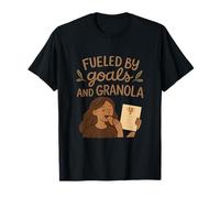 Fueled by Goals and Granola Girl Power Feminist Design T-Shirt