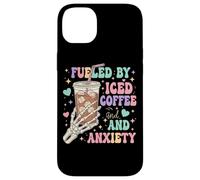 Fueled By Iced Coffee And Anxiety Humor Case for iPhone 14 Plus