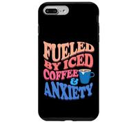 Fueled By Iced Coffee and Anxiety Retro Groovy Barista Case for iPhone 7 Plus/8 Plus