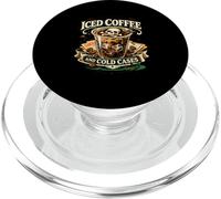 Fueled By Iced Coffee Cold Cases Skull Retro PopSockets PopGrip for MagSafe
