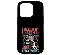 Fueled By Iced Coffee & Spicy Books Dark Romance Lover Case for iPhone 15 Pro