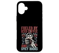 Fueled By Iced Coffee & Spicy Books Dark Romance Lover Case for iPhone 16 Plus