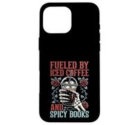 Fueled By Iced Coffee & Spicy Books Dark Romance Lover Case for iPhone 16 Pro Max