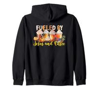 Fueled By Jesus And Coffee Fall Vibes Zip Hoodie