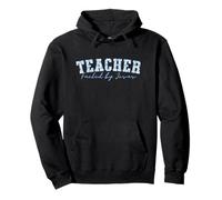 Fueled By Jesus Floral Christian Teacher Pullover Hoodie