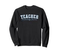 Fueled By Jesus Floral Christian Teacher Sweatshirt