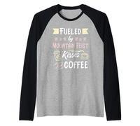 Fueled by Mountain Feist Kisses and Coffee Raglan Baseball Tee