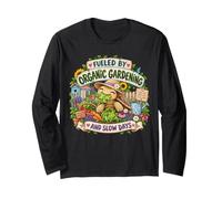 Fueled By Organic Gardening and Slow Days Tortoise Gardener Long Sleeve T-Shirt