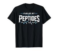 Fueled By Peptides Stack Biohacker Science Fitness Aging Gym Value Graphic T-Shirt, Men, Black, M