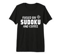 Fueled By Sudoku and Coffee Funny Sudoku Puzzle Premium T-Shirt