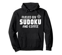 Fueled By Sudoku And Coffee Funny Sudoku Puzzle Pullover Hoodie