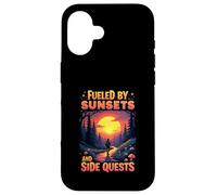 Fueled by Sunsets and Side Quests Nature Gamer Case for iPhone 16