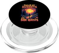 Fueled by Sunsets and Side Quests Nature Gamer PopSockets PopGrip for MagSafe