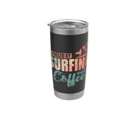 Fueled by Surfing and Coffee Surfboard Stainless Steel Insulated Tumbler