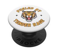 Fueled By Tender Rage Chaotic Good Fierce Tiger Art PopSockets Adhesive PopGrip
