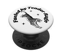 Fueled By Tender Rage Fierce Tiger Art Zen Energy PopSockets Adhesive PopGrip