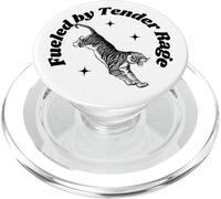 Fueled By Tender Rage Fierce Tiger Art Zen Energy PopSockets PopGrip for MagSafe