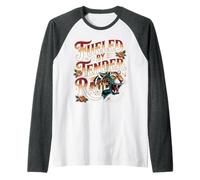 Fueled By Tender Rage Sarcastic Emotion Expression |- Raglan Baseball Tee